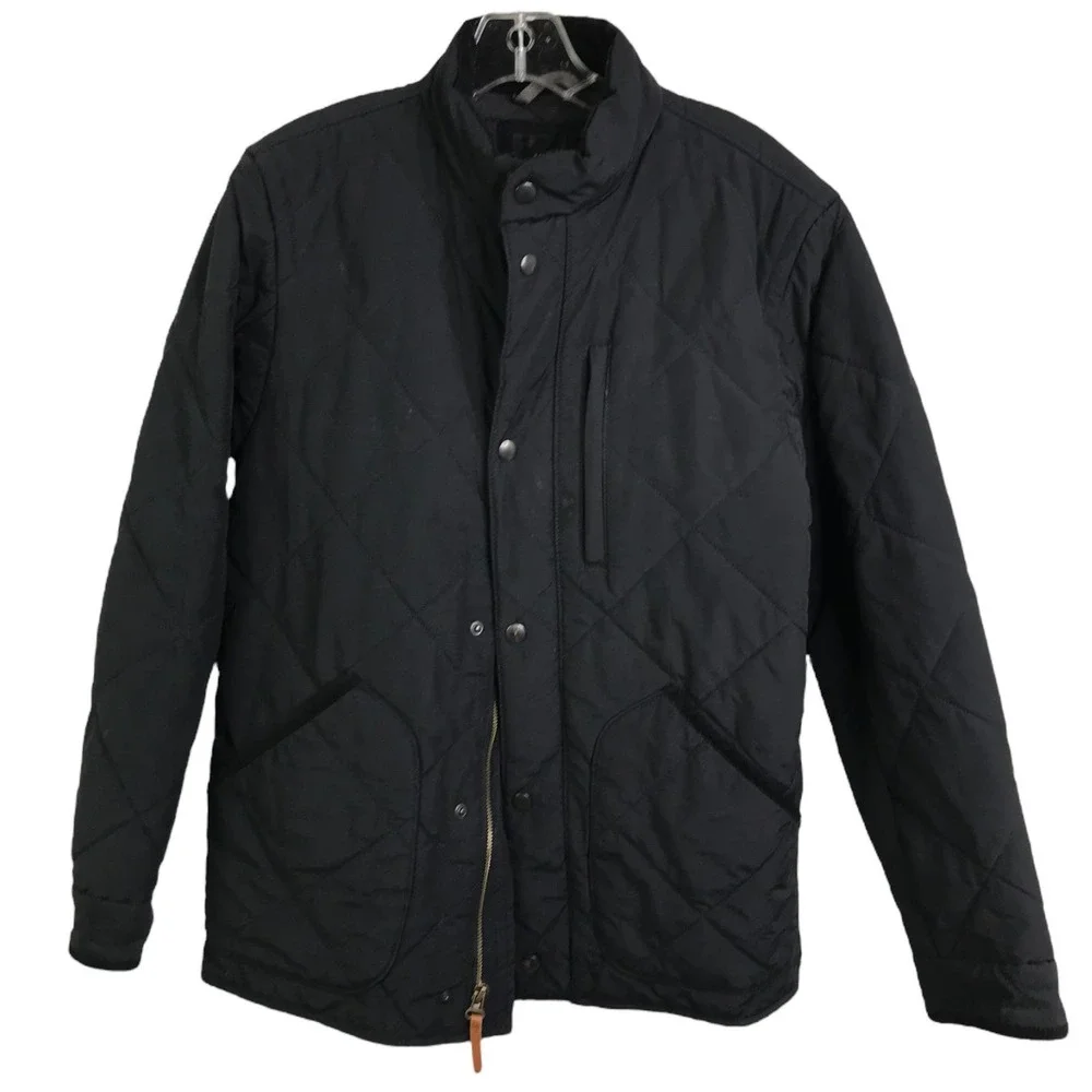 J. Crew Boy Sussex Jacket Barn Coat Quilted Primaloft Black Full Zip Outdoors S‎